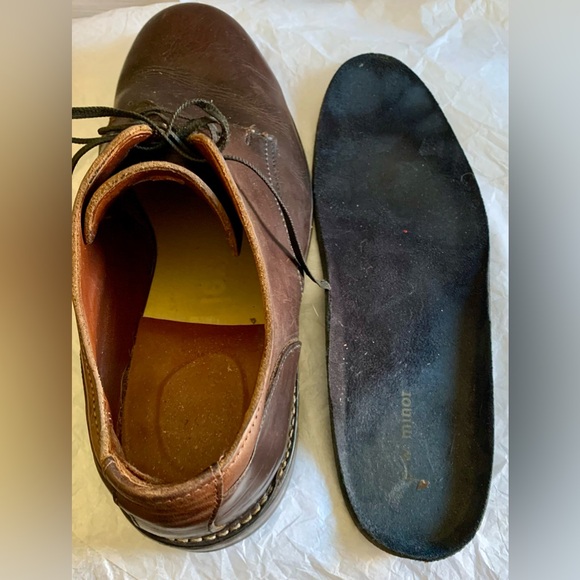 P W Minor Vtg Brown leather Oxfords size 11 1/2 Goodyear Welt Dress Shoes - Picture 14 of 16